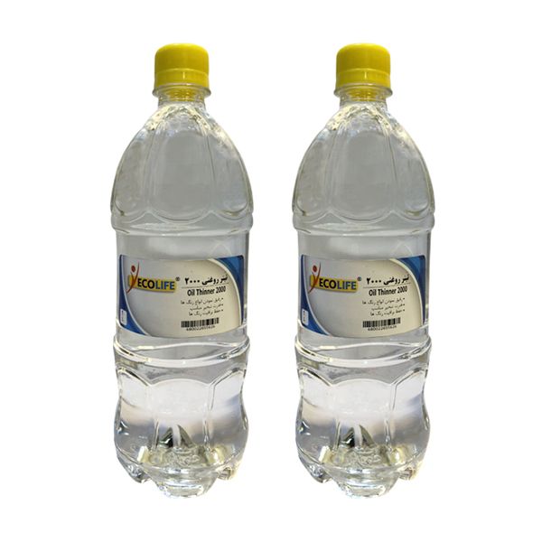 تینر روغنی اکولایف مدل t2000 حجم 1 لیتر مجموعه 2 عددی